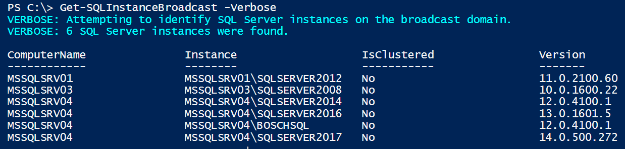 discovery via broadcast ping